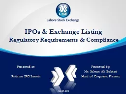 IPOs & Exchange Listing