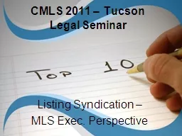 CMLS 2011 – Tucson