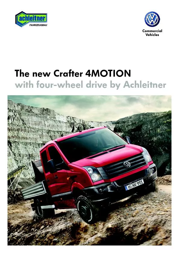 The new crafter 4motion with four wheei drive by achleitner