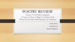POETRY REVIEW
