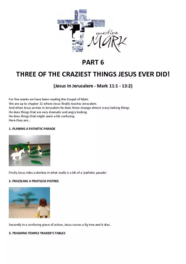 THREE OF THE CRAZIEST THINGS JESUS EVER DID!