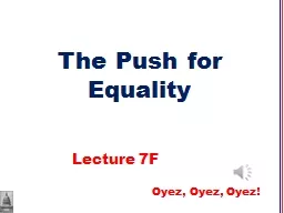 The Push for Equality