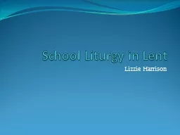School Liturgy in Lent