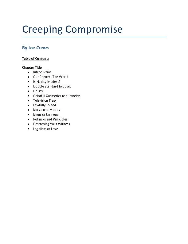 Creeping Compromise