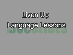 Liven Up Language Lessons