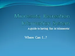 Minnesota  Recreation Information System