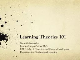 Learning Theories 101