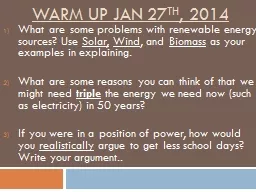 Warm Up Jan 27