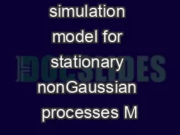 A Monte Carlo simulation model for stationary nonGaussian processes M
