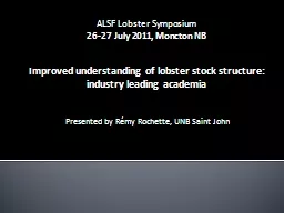 ALSF Lobster Symposium