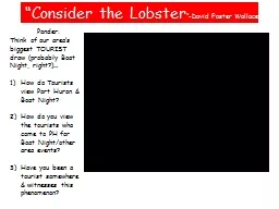 “Consider the Lobster