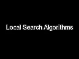 Local Search Algorithms