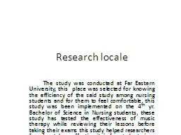 Research locale