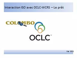 Interaction ISO avec OCLC-WCRS – Le prêt