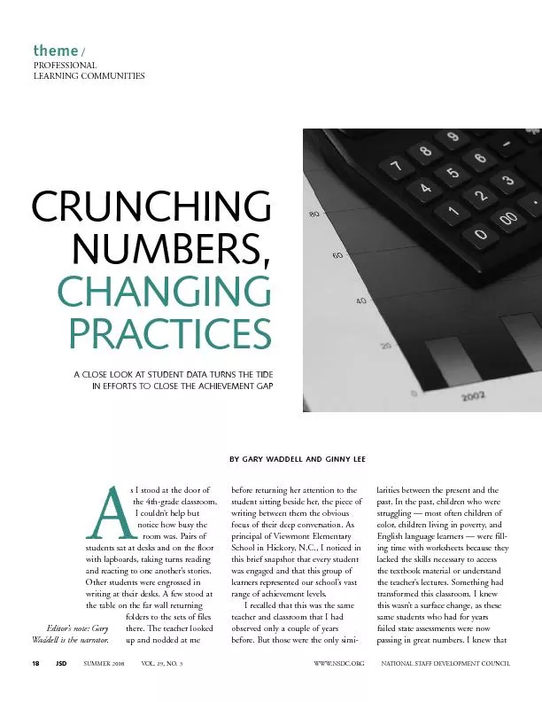 Crunching numbers changing practices