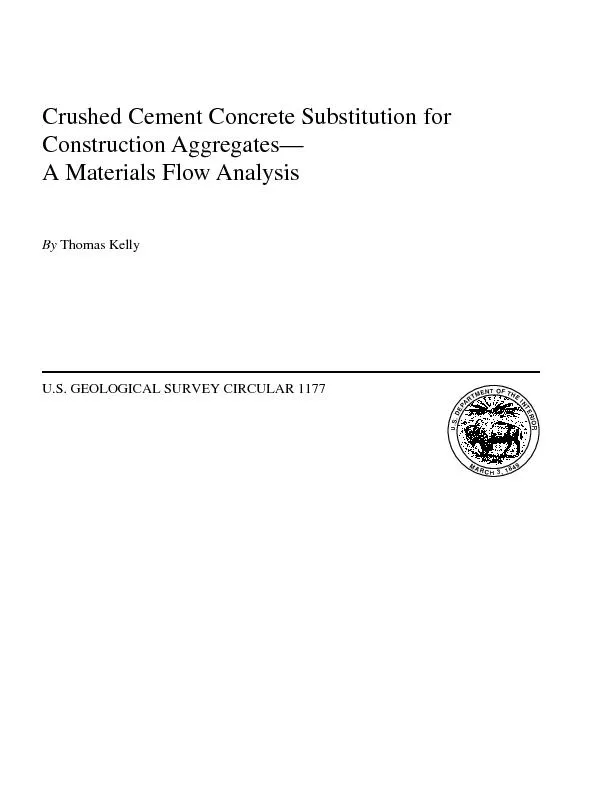 Crushed cement concrete substitution for construction  aggregates
