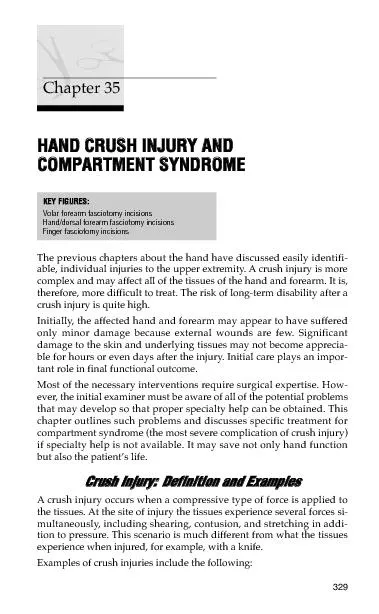 Hand crush injury and compartment syndrome