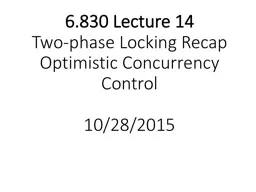 6.830 Lecture 14