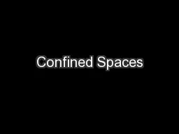 Confined Spaces