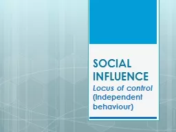 SOCIAL INFLUENCE