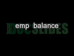 emp  balance