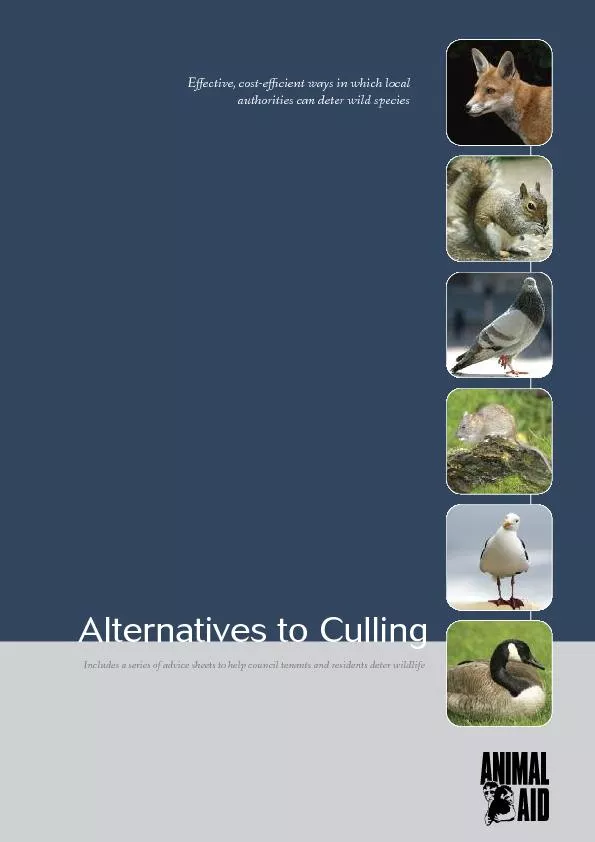 Alternatives to culling