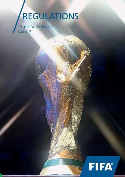 REGULATIONS 2018  FIFA World Cup   Russia