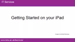 Getting Started on your iPad