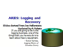 ARIES: Logging and Recovery