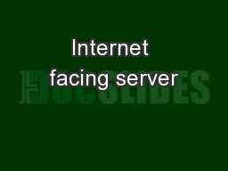 Internet facing server