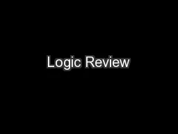 Logic Review