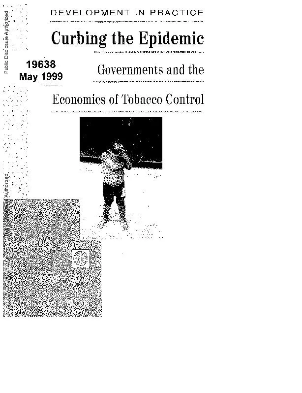 Governments and the economics of tobacco control
