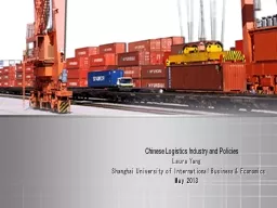 Chinese Logistics Industry and Policies