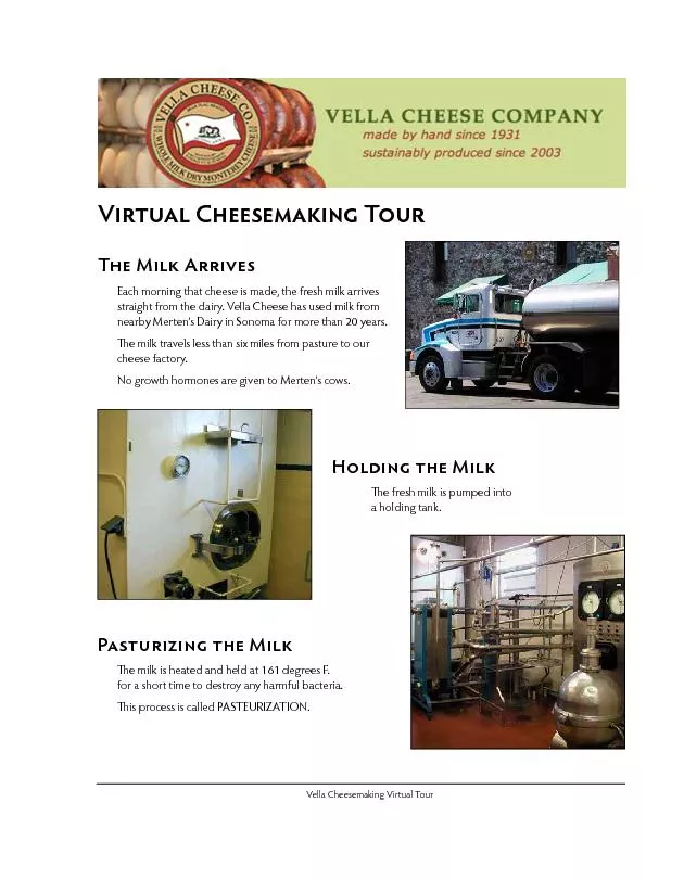 Virtual  cheese marking tour