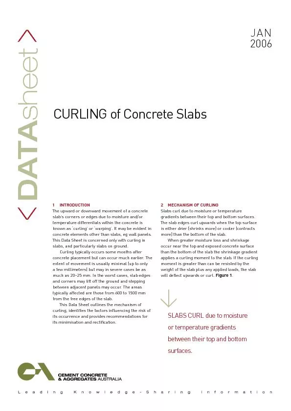Curling of concrete slabs