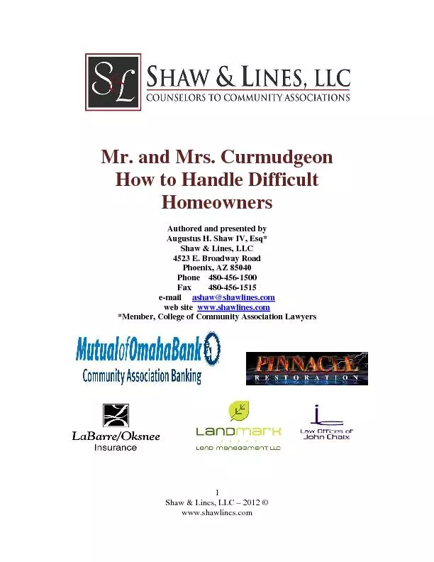 1 Shaw & Lines, LLC 