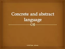 Concrete and abstract language