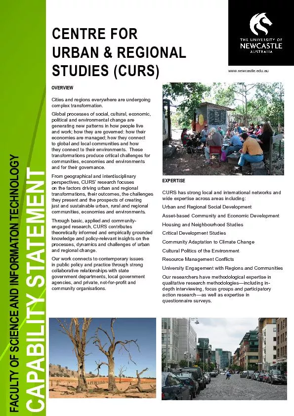 Centre for urban and regional studies