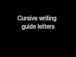 Cursive writing guide letters