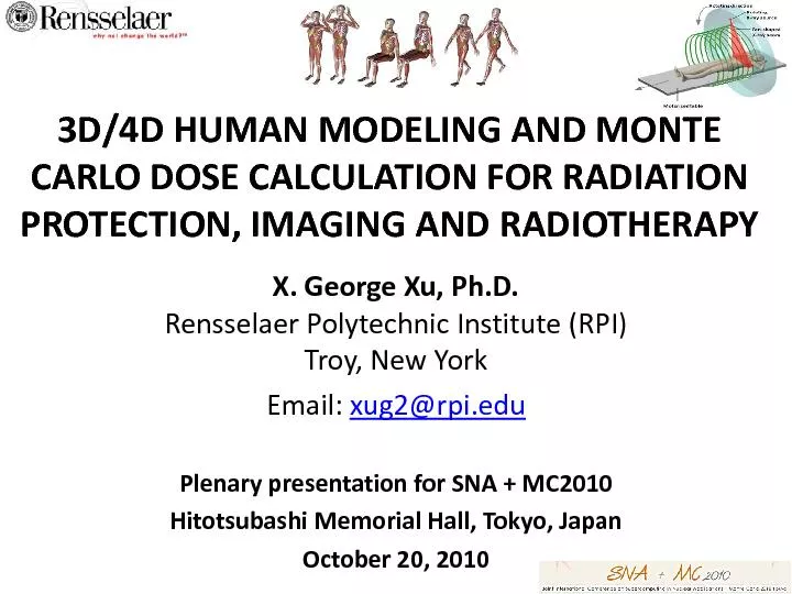 3D/4D HUMAN MODELING AND MONTE CARLO DOSE CALCULATION FOR RADIATION PROTECTION IMAGING