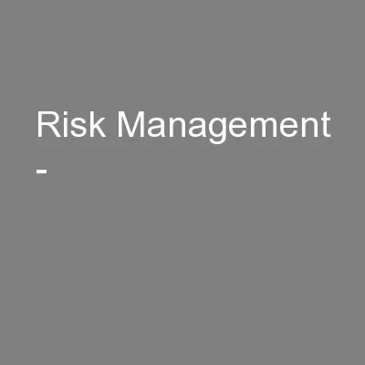 Risk Management -