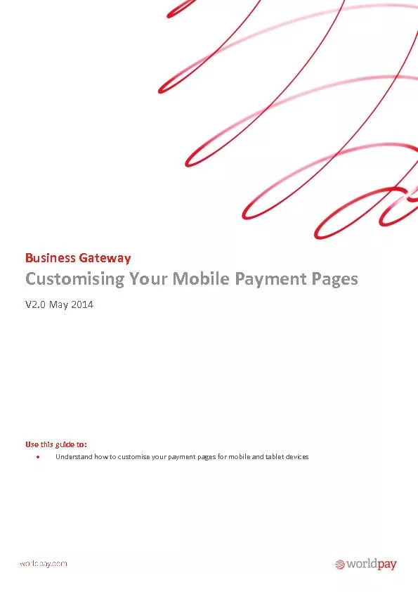 Customising Your Mobile Payment Pages