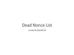 Dead Nonce List