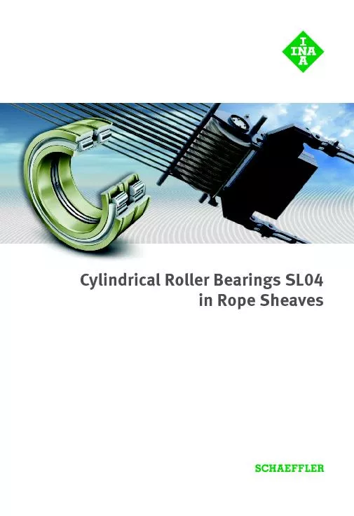 Design brief for rope sheave bearing arrangement
