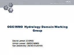 OGC/WMO Hydrology Domain Working Group