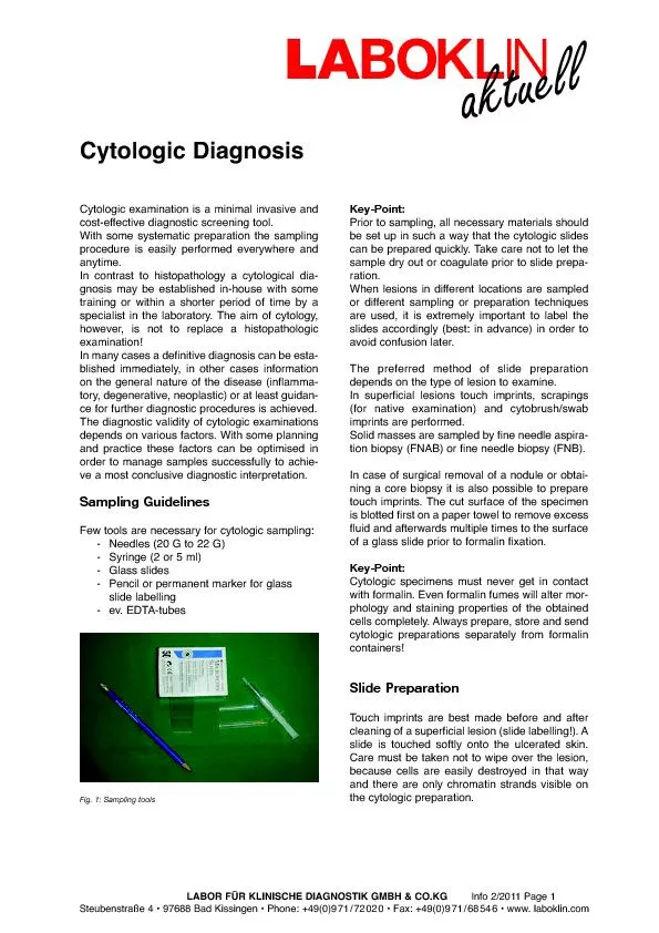 Cytologic diagnosis