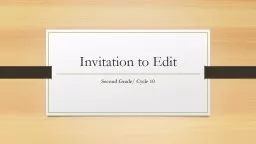 Invitation to Edit