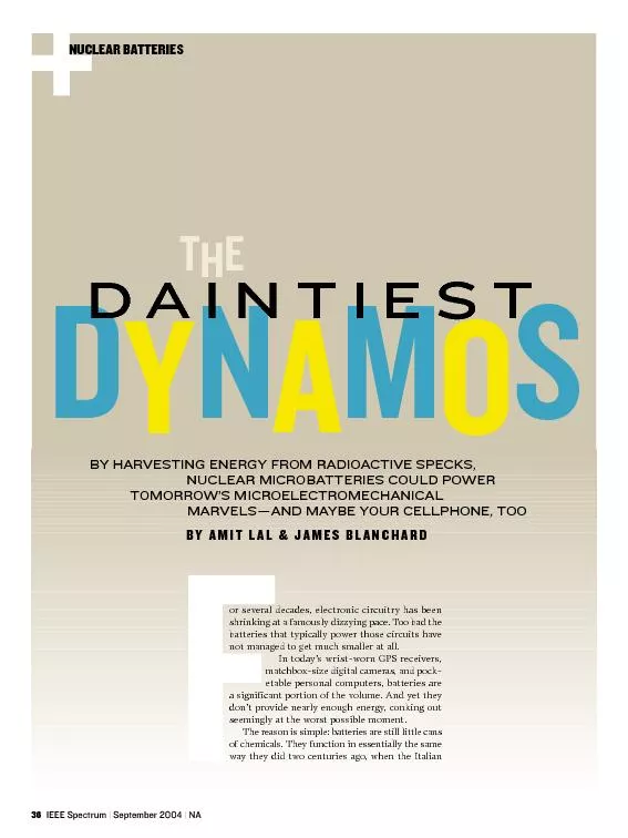 The daintiest dynamos