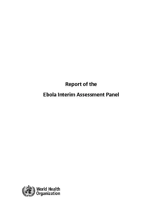 Report of the Ebola interim assessment panel