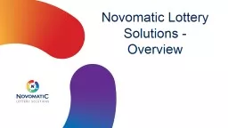 Novomatic Lottery Solutions - Overview